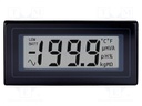 Voltmeter; digital,mounting; 0÷200mV; on panel; snap fastener