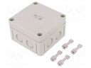 Enclosure: multipurpose; X: 94mm; Y: 94mm; Z: 57mm; TK PS; grey; IP66