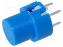 Switch: keypad; Pos: 2; SPST-NO; 0.01A/35VDC; blue; Mounting: THT