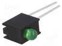 LED; in housing; green; 3mm; No.of diodes: 1; 20mA; 60°; 2.2÷2.6V