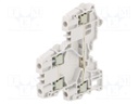 Splice terminal: rail; SNK; 0.2÷4mm2; ways: 2; terminals: 4; grey