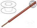 Wire; FLRYW-B; stranded; Cu; 2.5mm2; PVC; red; 60V; 100m; Class: 5