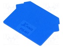 End plate; Application: ZUG; blue; Width: 1mm; polyamide; -25÷120°C