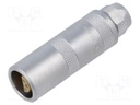 Connector: circular; 1S; plug; male/female; PIN: 6(3+3); soldering