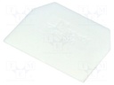 End plate; Application: ZG-G10; white; Width: 1mm; polyamide