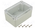 Enclosure: multipurpose; X: 80mm; Y: 120mm; Z: 60mm; ZP; light grey