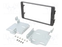 Radio mounting frame; Mitsubishi; 2 DIN; black gloss