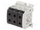 Splice terminal: rail; STB; 50mm2; ways: 1; terminals: 6; black; TS35