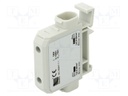 Splice terminal: distribution block; ways: 1; terminals: 2; grey