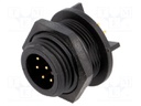 Connector: circular; socket; male; PIN: 8; w/o contacts; IP68; 125V