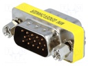 Adapter; D-Sub 15pin HD plug,both sides