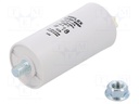 Capacitor: for discharge lamp; 18uF; 250VAC; ±10%; Ø35x73mm; V: 6