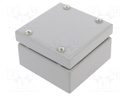 Enclosure: multipurpose; X: 100mm; Y: 100mm; Z: 61mm; steel; grey