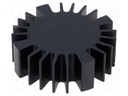 Heatsink; LED; Ø: 60mm; H: 20mm; Colour: black