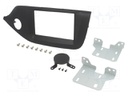 Radio mounting frame; Kia; 2 DIN; matt black