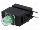 LED; in housing; green; 3mm; No.of diodes: 1; 20mA; 40°; 10÷20mcd