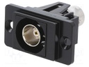 Coupler; BNC socket,both sides; 75Ω; black; Series: DUALSLIM; 29mm