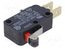 Microswitch SNAP ACTION; with lever (with roller); SPDT; Pos: 2