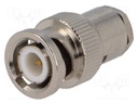 Plug; BNC; male; straight; 75Ω; RG210,RG52,RG59; soldering,clamp