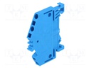 Splice terminal: rail; 0.08÷2.5mm2; ways: 1; terminals: 3; blue
