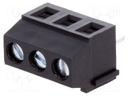 PCB terminal block; angled 90°; 3.81mm; ways: 3; on PCBs; 1.5mm2
