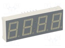 Display: LED; 7-segment; 14mm; 0.56"; No.char: 4; red; 4.7÷24mcd