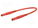Test lead; 32A; 4mm banana plug-4mm banana plug; insulated; red