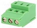 PCB terminal block; angled 90°; 5.08mm; ways: 3; on PCBs; 2.5mm2