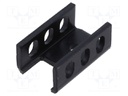 Heatsink: extruded; U; TO220; black; L: 25mm; W: 16mm; H: 11mm; 18°C/W