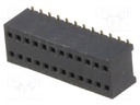 Socket; pin strips; female; PIN: 24; straight; 1.27mm; SMT; 2x12