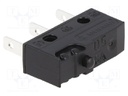 Microswitch SNAP ACTION; without lever; SPDT; 10A/250VAC; Pos: 2