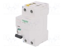 RCD breaker; Inom: 80A; Ires: 100mA; Poles: 2; 400V; Mounting: DIN