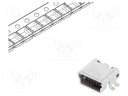 Socket; USB B mini; UX; on PCBs; SMT; PIN: 5; horizontal; USB 2.0