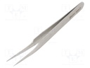 Tweezers; 115mm; Blades: curved; Blade tip shape: sharp; universal
