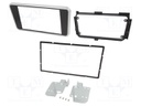 Radio mounting frame; Nissan; 2 DIN; black gloss