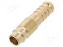 Plug-in nozzle EURO; with bushing; brass; Connection: 9mm