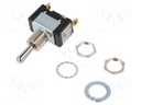Switch: toggle; Pos: 3; SP3T; ON-OFF-ON; 15A/125VAC; Leads: screw