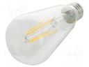 LED lamp; warm white; E27; 230VAC; 806lm; 7W; 270°; 2700K; CRImin: 80