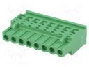 Pluggable terminal block; 5mm; ways: 8; angled; plug; female; 320V