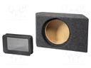 Car loudspeaker enclosure; MDF; black melange; textil; 17l; 250mm