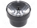 LED lens; round; Mat: PMMA plexiglass; transparent; 4÷10°; Ø: 38mm