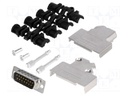 D-Sub; PIN: 15; plug; male; turned contacts; angled 45°; soldering