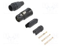 CABLE CON. FEMALE 3POLE CRIMP