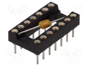 Socket: DIP; PIN: 14; Pitch: 2.54mm; precision; THT; gold-plated