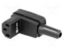 Connector: AC supply; plug; female; 10A; 250VAC; IEC 60320; C13 (F)