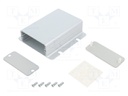 Enclosure: with panel; with fixing lugs; 1455F; X: 54mm; Y: 80mm