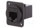 Coupler; FT; Cat: 5e; Layout: 8p8c; RJ45 socket,both sides; 19x24mm