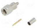 Plug; SMA; male; straight; 50Ω; RG316; crimped; for cable; teflon