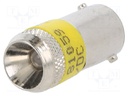 LED lamp; Colour: yellow; Cap: BA9S; 110VAC; 110VDC
