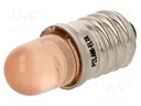 LED lamp; orange; E10; 12VDC; 12VAC